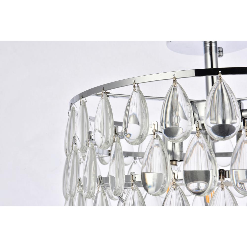 Mila 16 inch flush mount in chrome