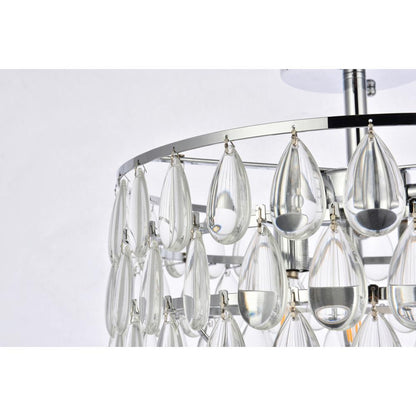 Mila 16 inch flush mount in chrome
