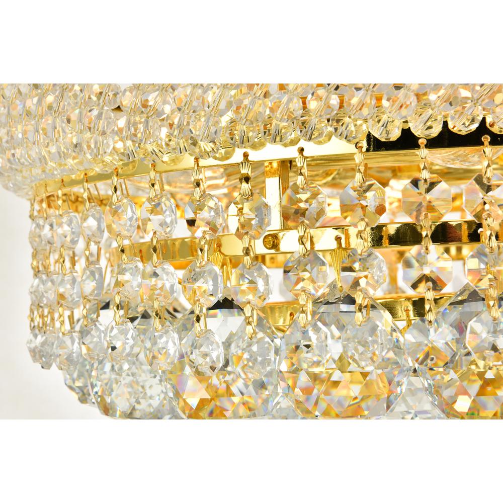 Primo 6 light Gold Flush Mount Clear Royal Cut Crystal