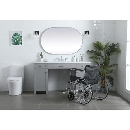 60 Inch ADA Compliant Bathroom Vanity In Grey