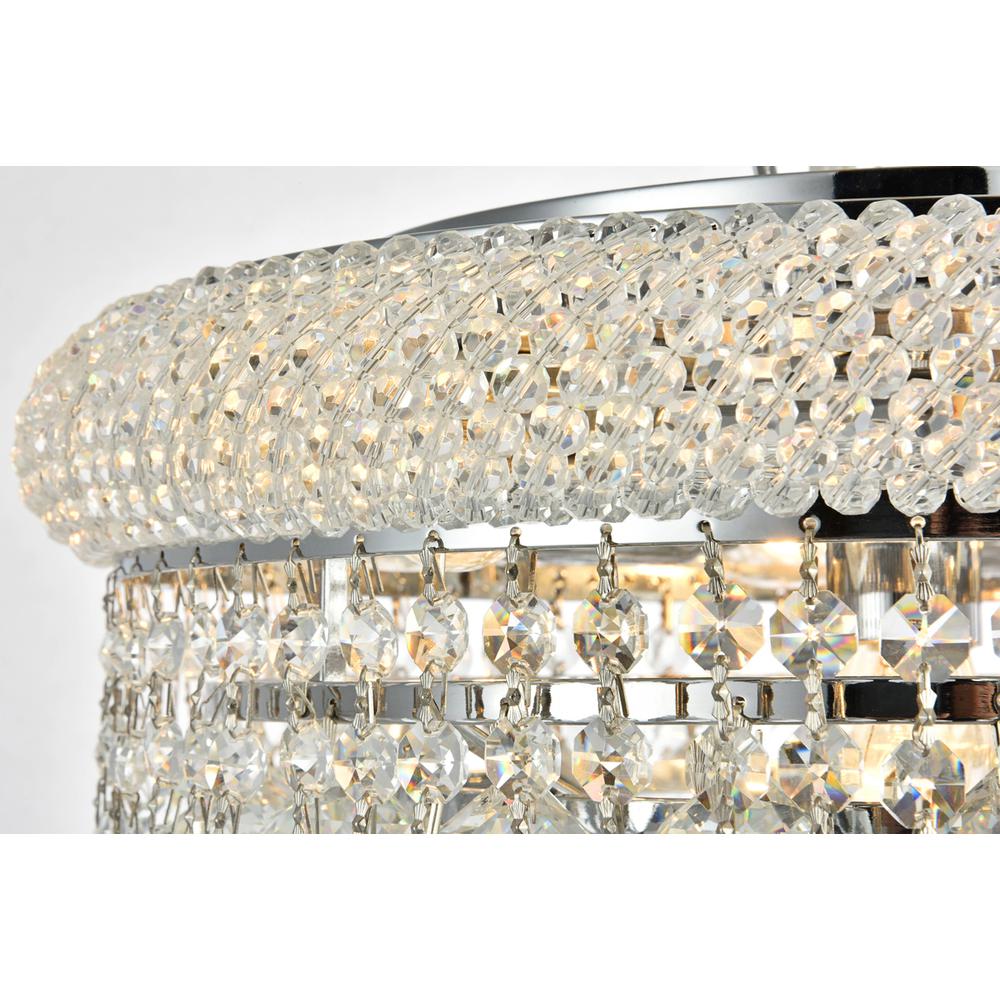 Primo 8 light Chrome Flush Mount Clear Royal Cut Crystal