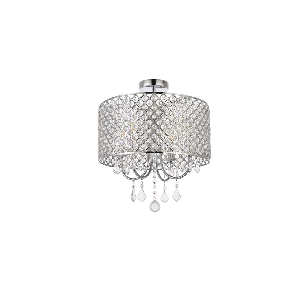 Elise 17 inch flush mount in chrome