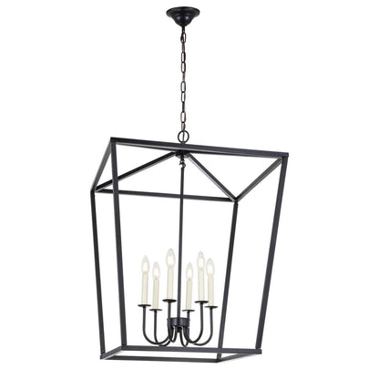 Maddox 6 light Black chandelier