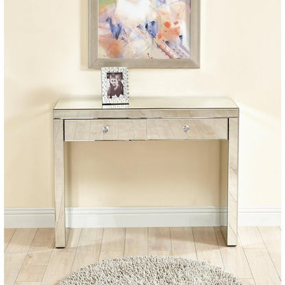Console Table 39 in x 14 x30 in. in Clear