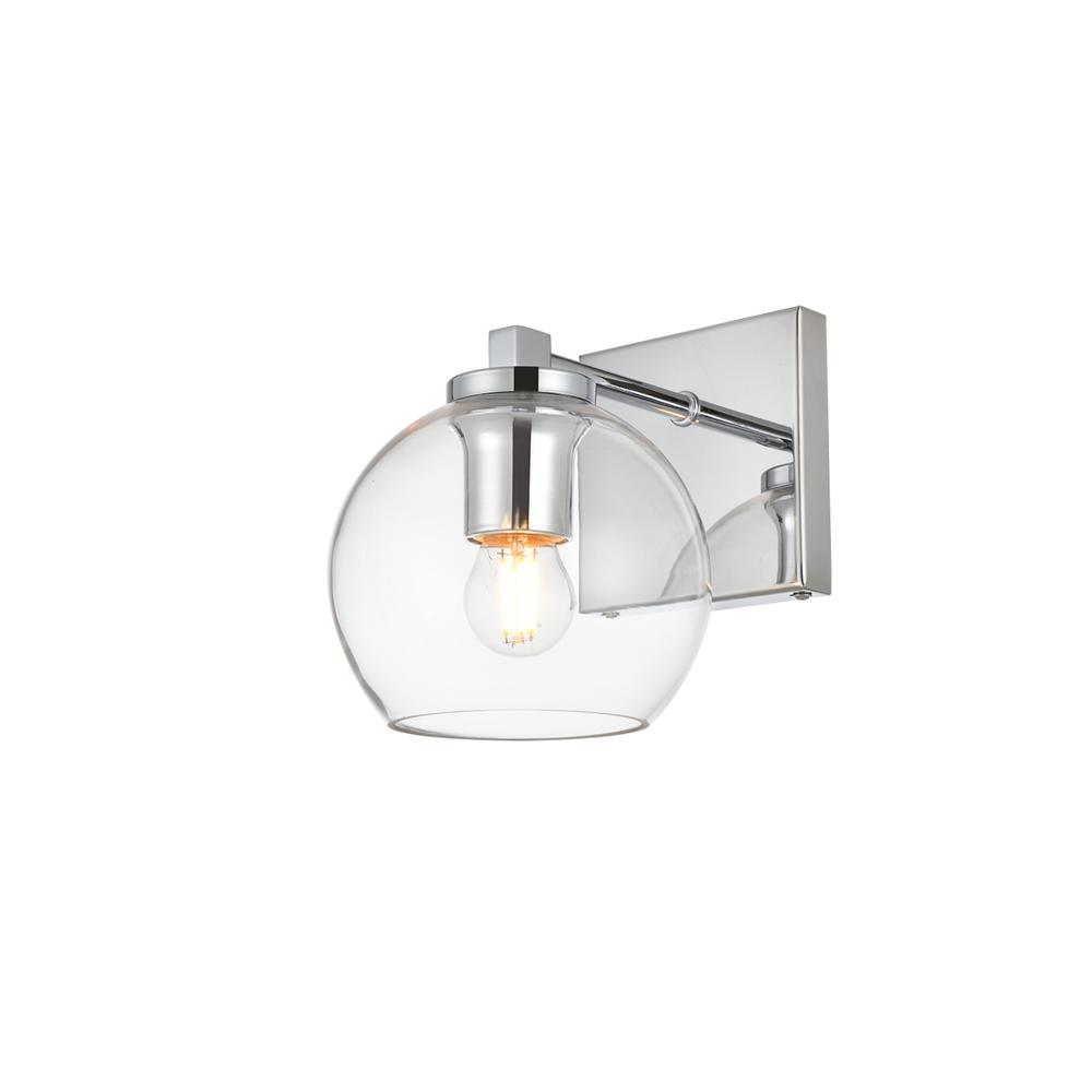 Juelz 1 light Chrome and Clear Bath Sconce
