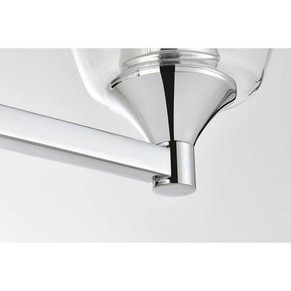 Gianni 4 light Chrome and Clear Bath Sconce