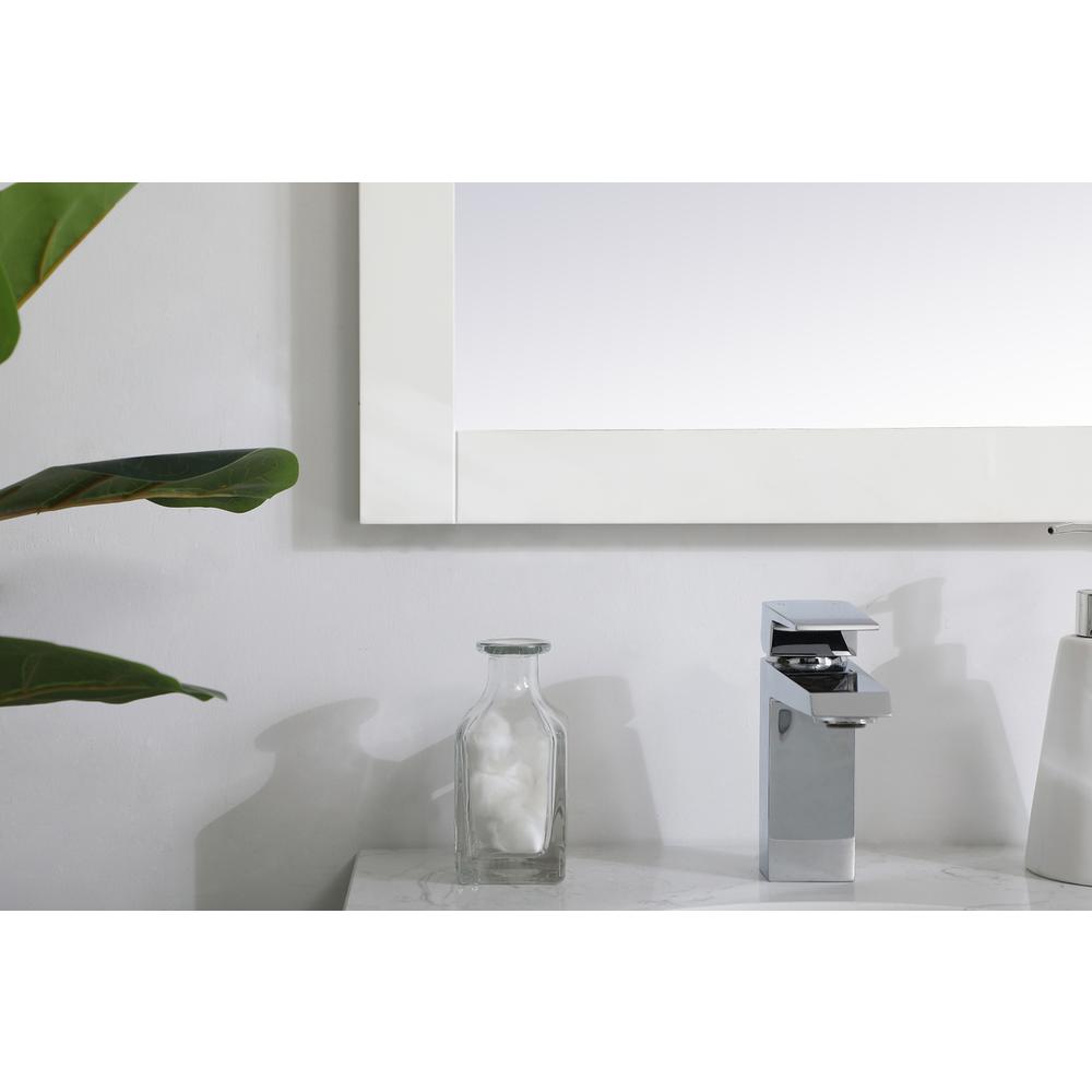 Aqua rectangle vanity mirror 18 inch in White