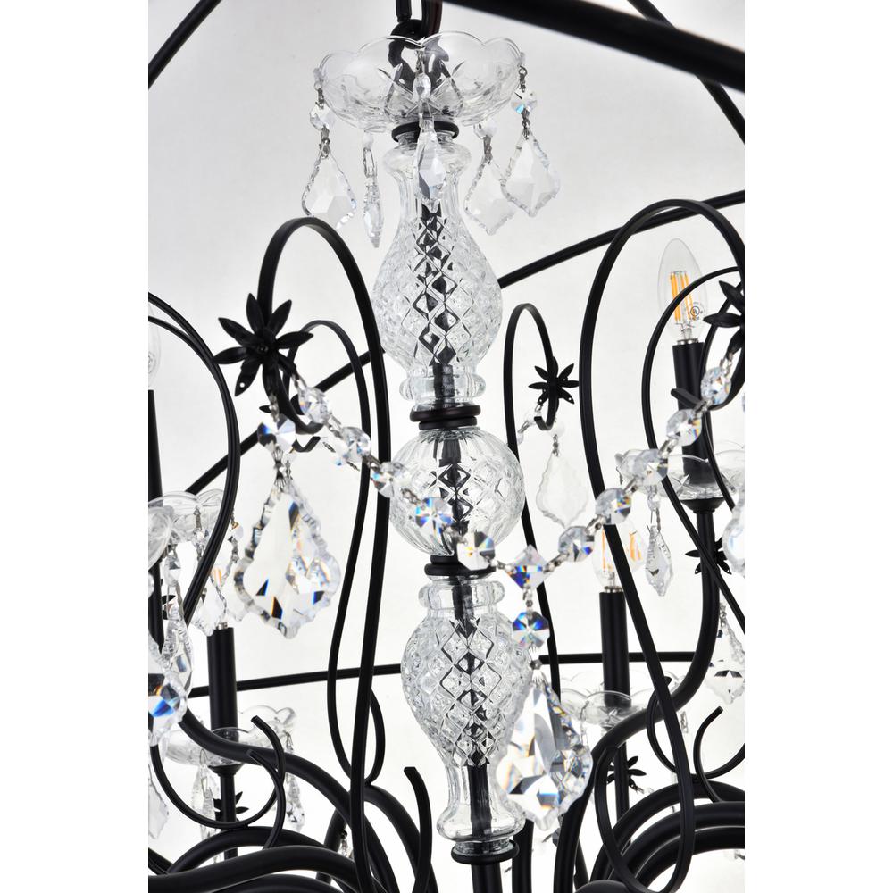 Cordelia 12 Light black Crystal Pendant