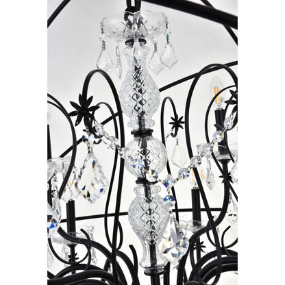 Cordelia 12 Light black Crystal Pendant