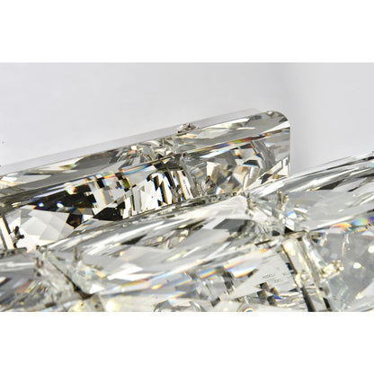 Valetta Integrated Led Chip Light Chrome Wall Sconce Clear Royal Cut Crystal