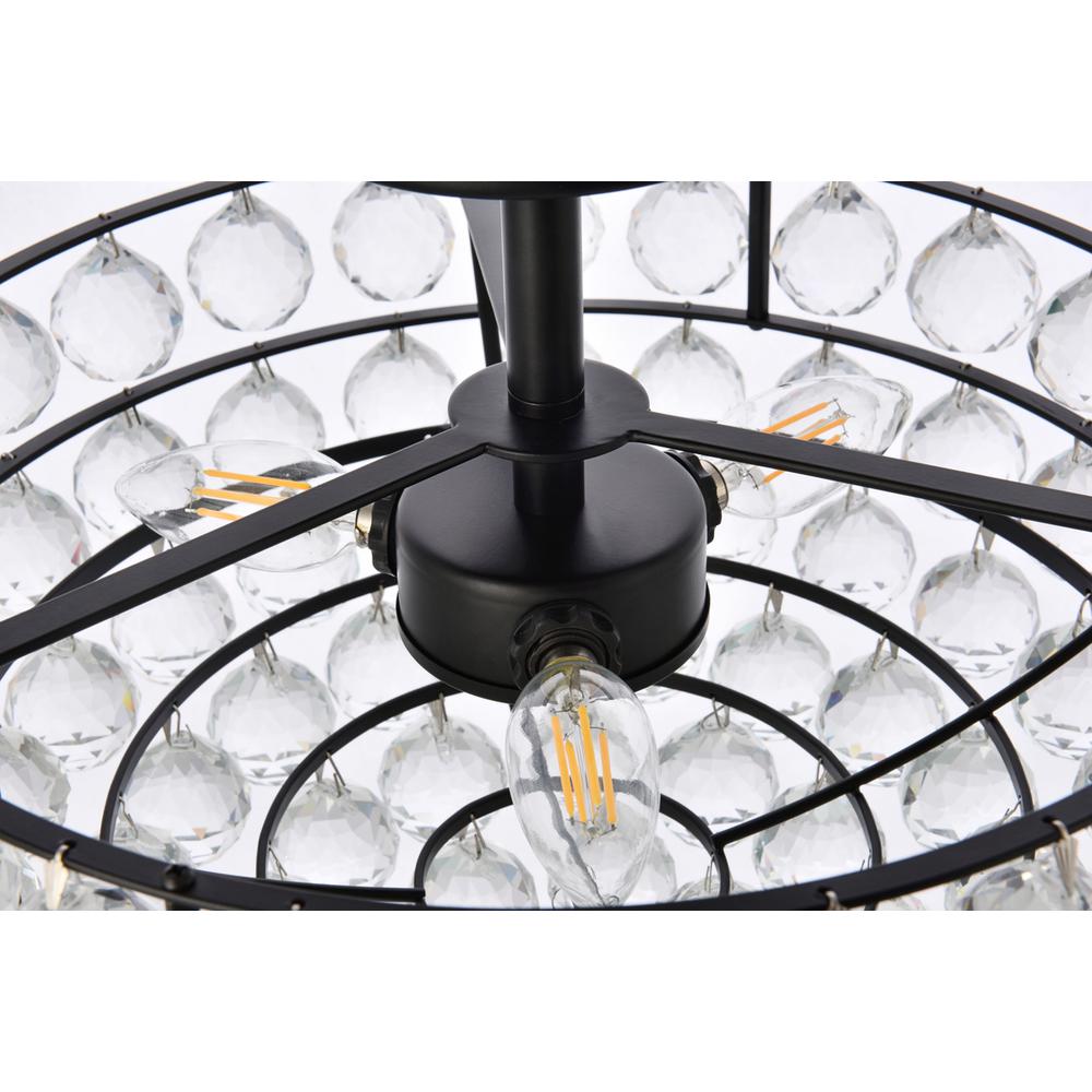 Savannah 16 inch flush mount in black