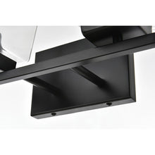 Merrick 2 light Black and Clear Bath Sconce
