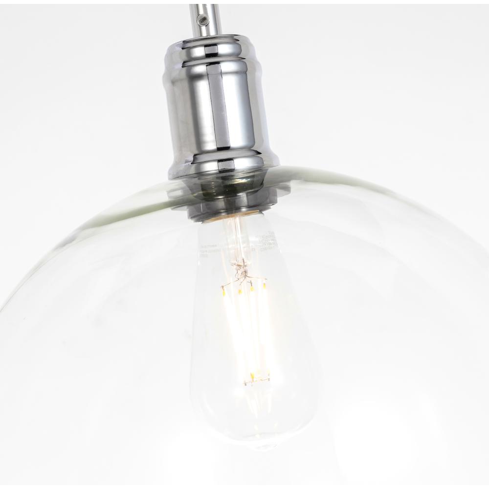 Emett 1 light Chrome and Clear glass pendant