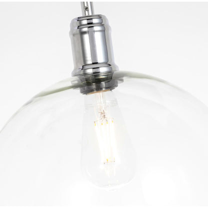 Emett 1 light Chrome and Clear glass pendant