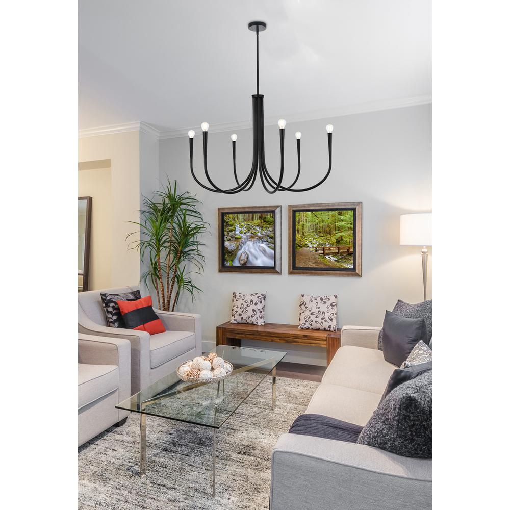 Layne 36 inch chandelier in Black