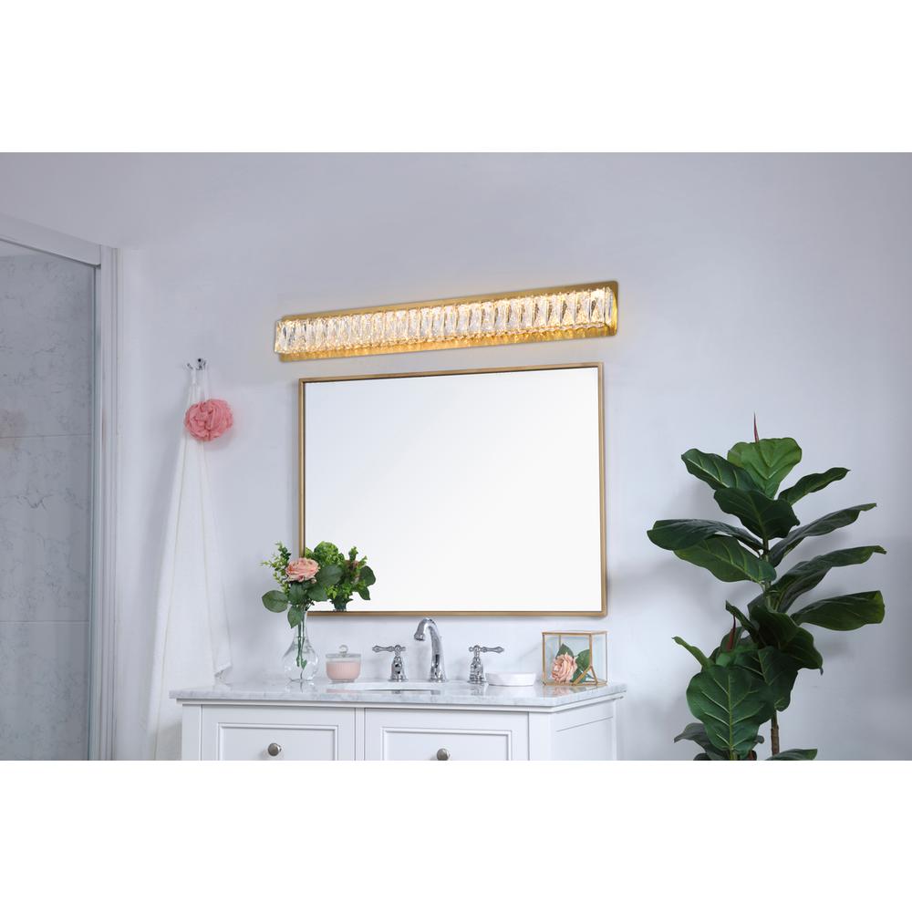 Monroe Integrated LED chip light gold Wall Sconce Clear Royal Cut Crystal
