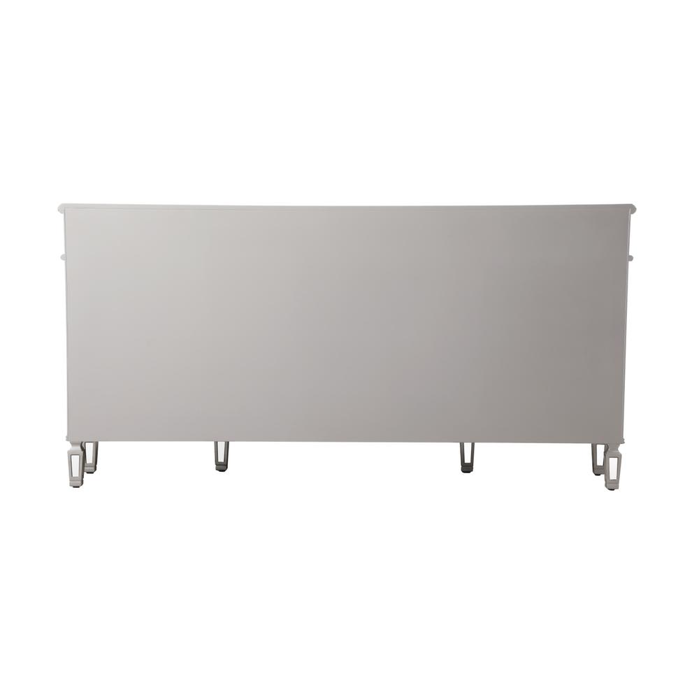72 inch mirrored credenza in silver