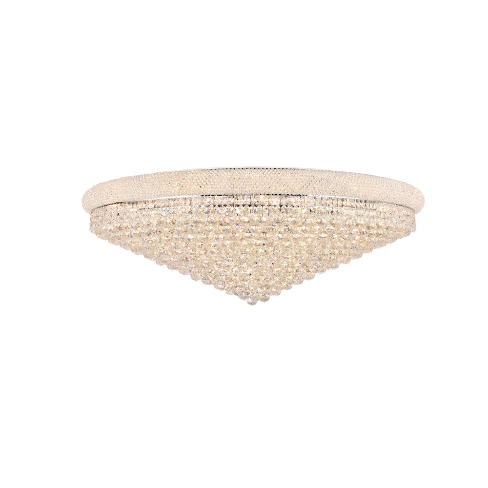 Primo 33 light Chrome Flush Mount Clear Royal Cut Crystal