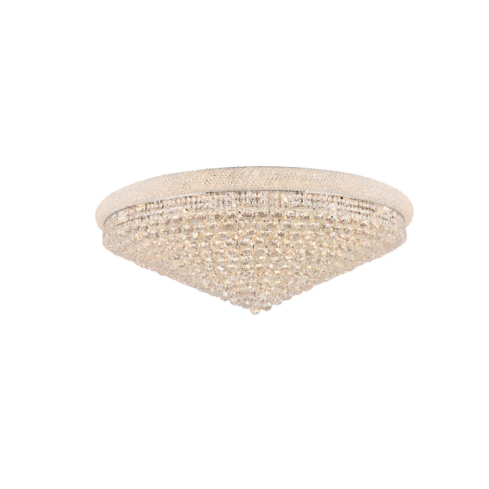 Primo 33 light Chrome Flush Mount Clear Royal Cut Crystal