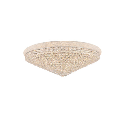 Primo 33 light Chrome Flush Mount Clear Royal Cut Crystal