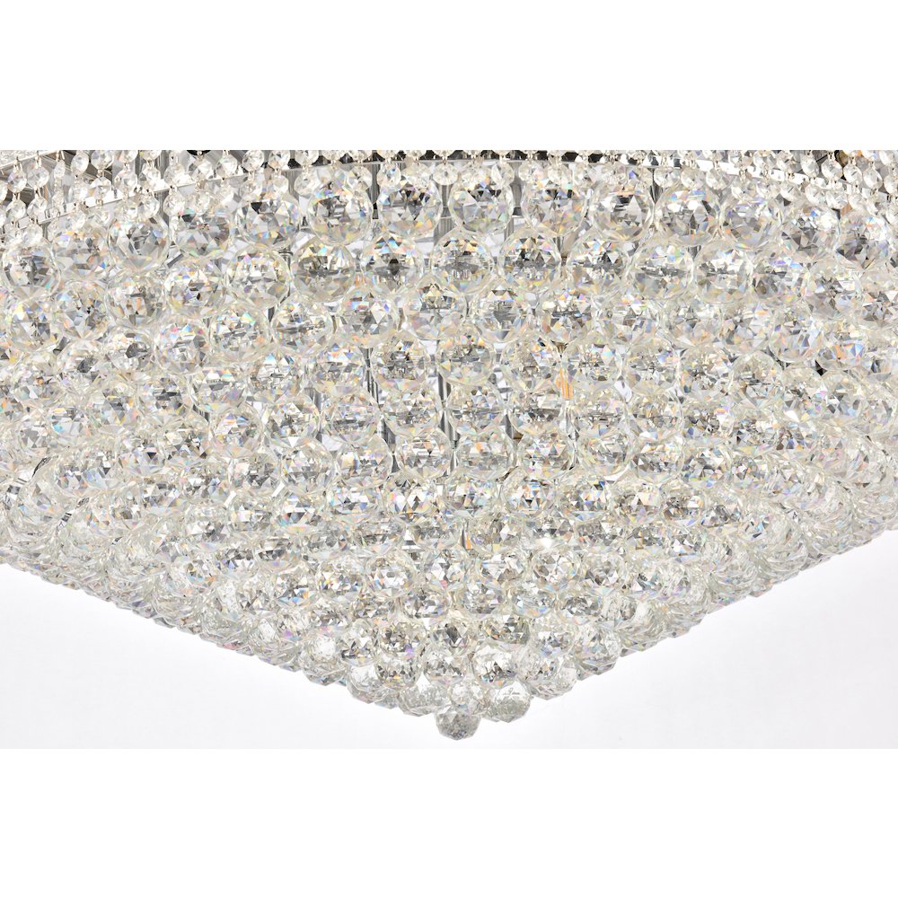Primo 33 light Chrome Flush Mount Clear Royal Cut Crystal