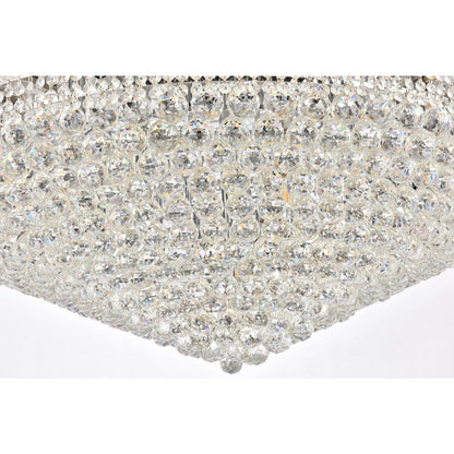 Primo 33 light Chrome Flush Mount Clear Royal Cut Crystal