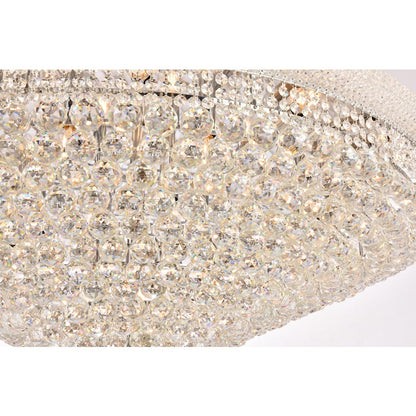 Primo 33 light Chrome Flush Mount Clear Royal Cut Crystal