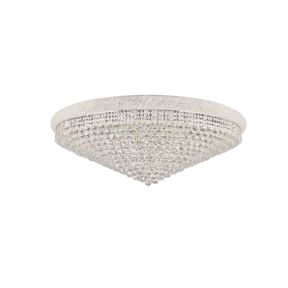 Primo 33 light Chrome Flush Mount Clear Royal Cut Crystal