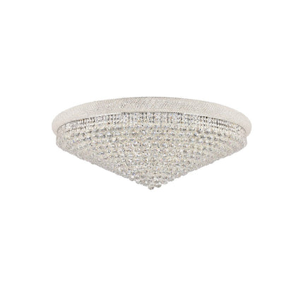Primo 33 light Chrome Flush Mount Clear Royal Cut Crystal