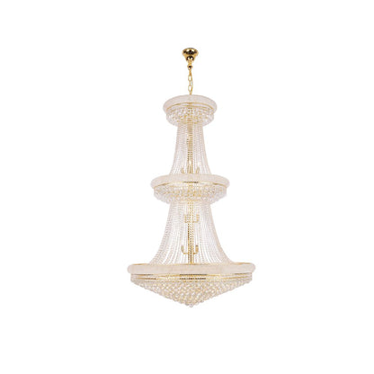 Primo 38 light Gold Chandelier Clear Royal Cut Crystal