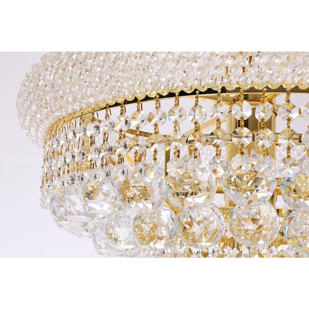 Primo 38 light Gold Chandelier Clear Royal Cut Crystal