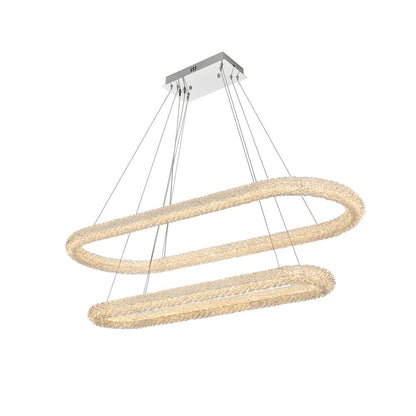 Bowen 51 inch Adjustable LED Chandelier in Chrome