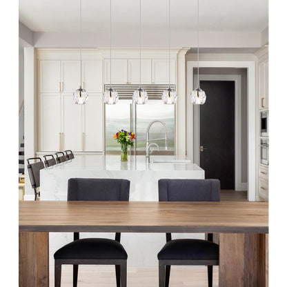 Eren 5 lights Chrome pendant