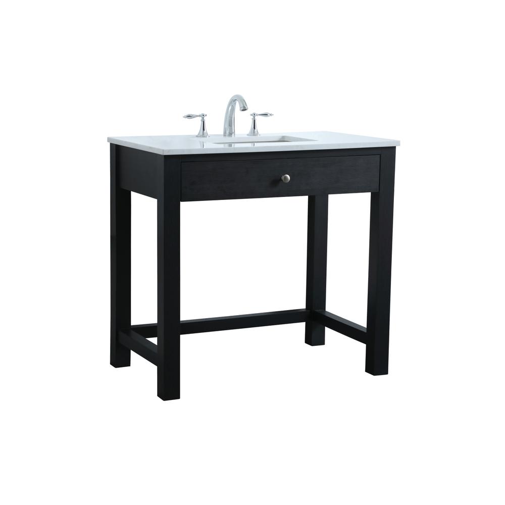 36 Inch ADA Compliant Bathroom Vanity In Black