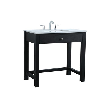 36 Inch ADA Compliant Bathroom Vanity In Black