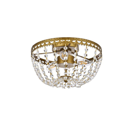 Kylie 12 inch flush mount in brass