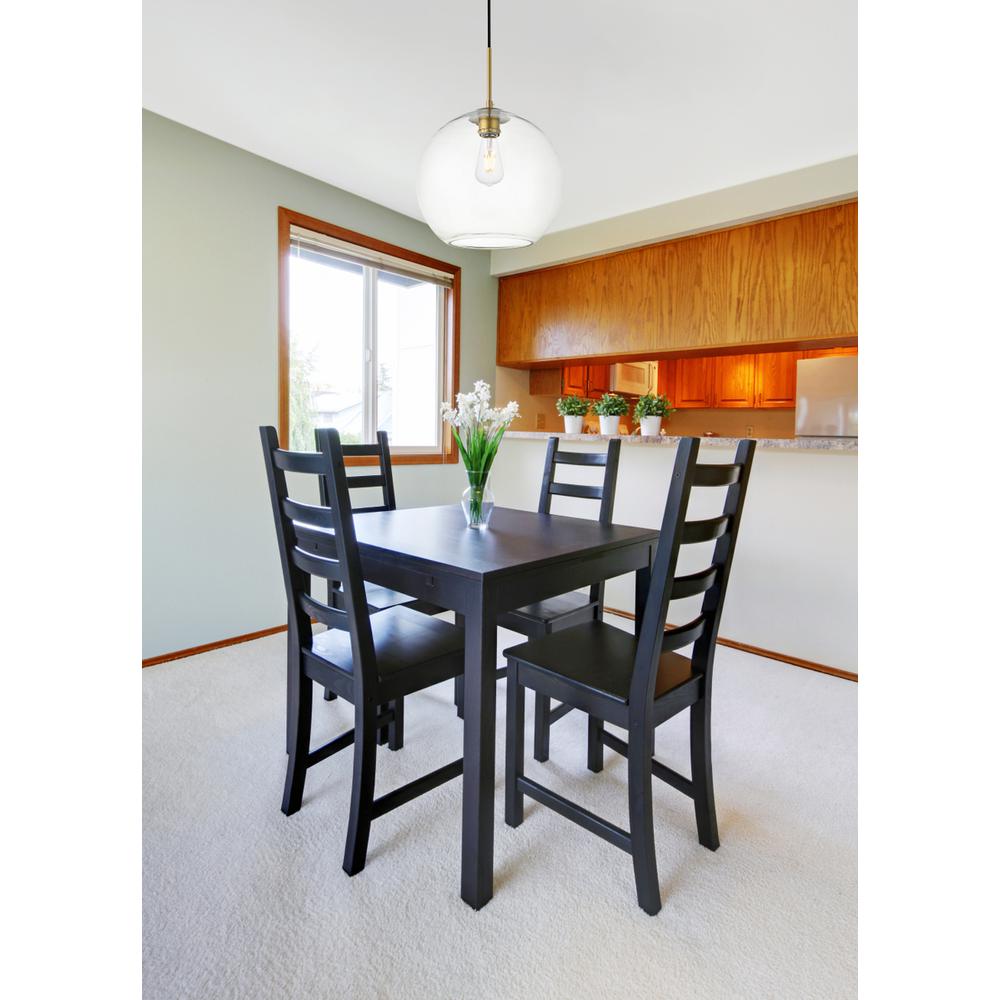 Baxter 1 Light Brass Pendant With Clear Glass