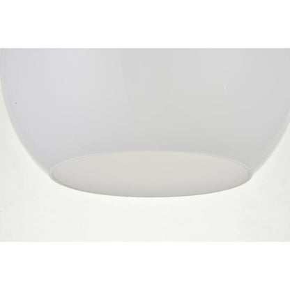 Baxter 1 Light Brass Flush Mount With Frosted White Glass