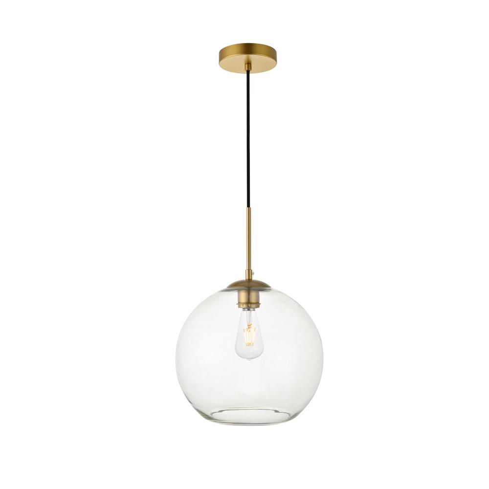 Baxter 1 Light Brass Pendant With Clear Glass