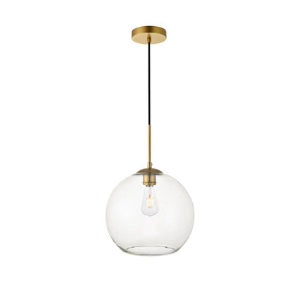 Baxter 1 Light Brass Pendant With Clear Glass