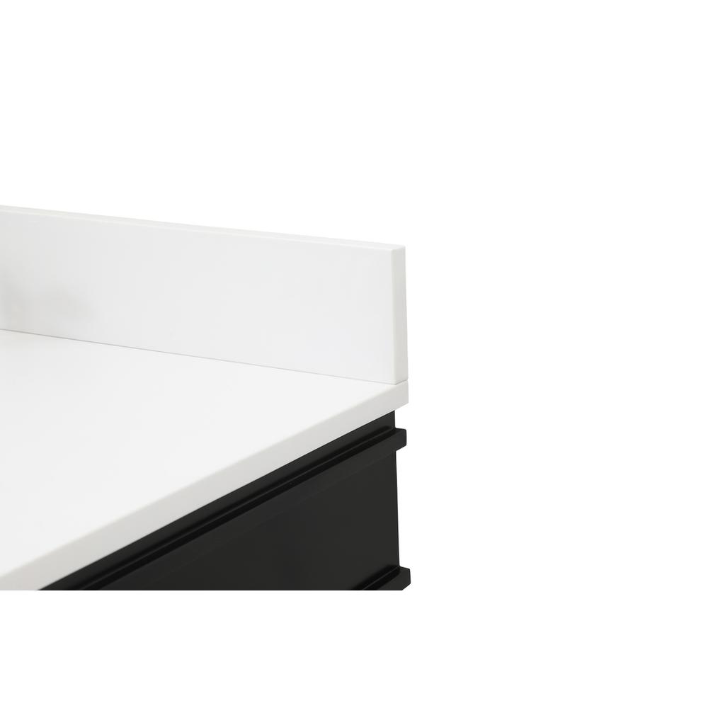 42 inch Single bathroom vanity in black with backsplash