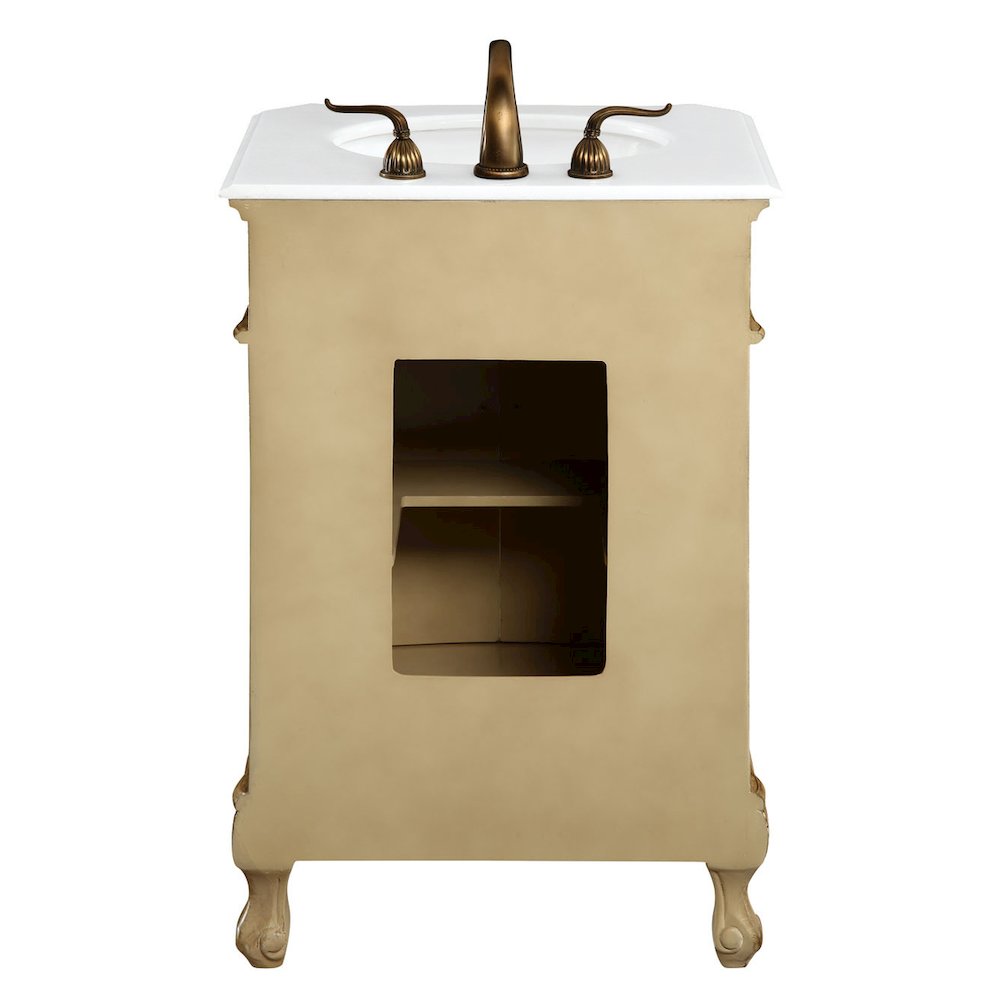 24 inch Single Bathroom vanity in Antique Beige