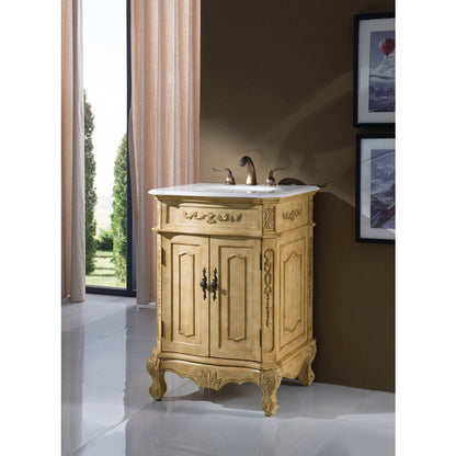 24 inch Single Bathroom vanity in Antique Beige