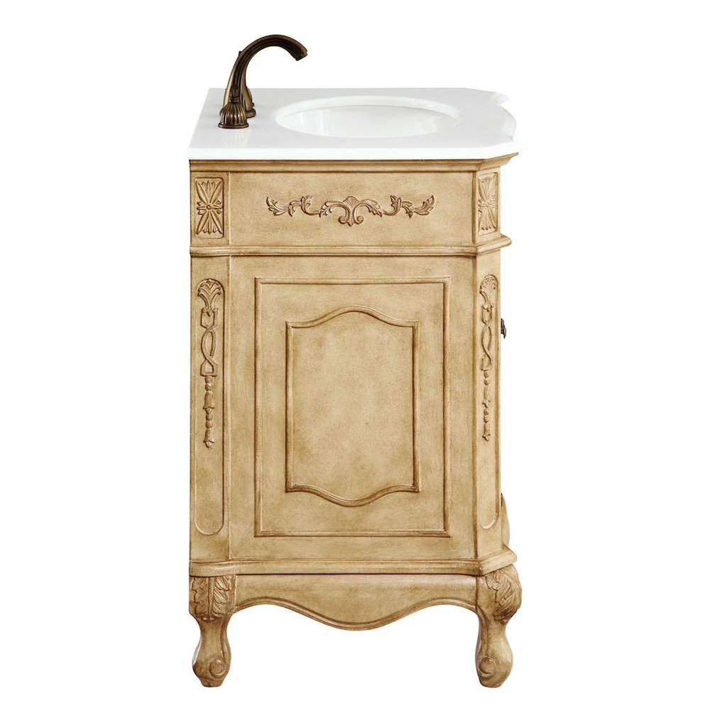 24 inch Single Bathroom vanity in Antique Beige