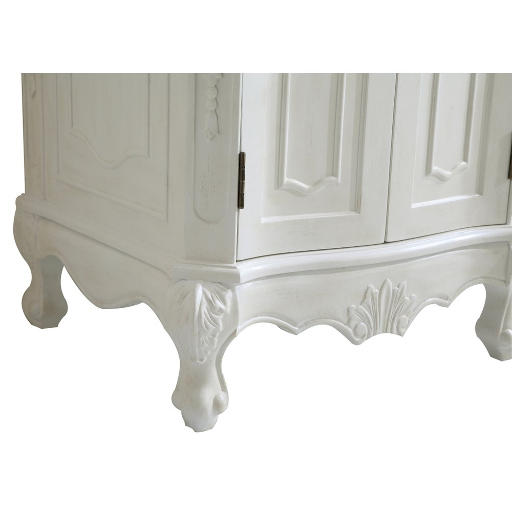 24 inch Single Bathroom vanity in Antique White