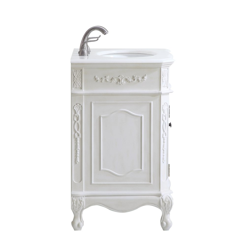 24 inch Single Bathroom vanity in Antique White