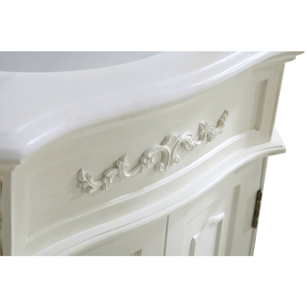 24 inch Single Bathroom vanity in Antique White