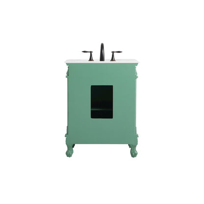 27 inch Single Bathroom vanity in vintage mint