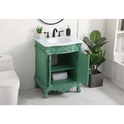 27 inch Single Bathroom vanity in vintage mint