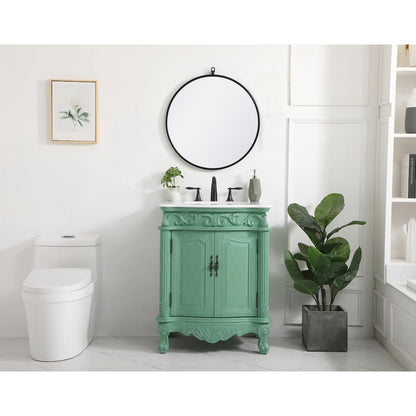 27 inch Single Bathroom vanity in vintage mint